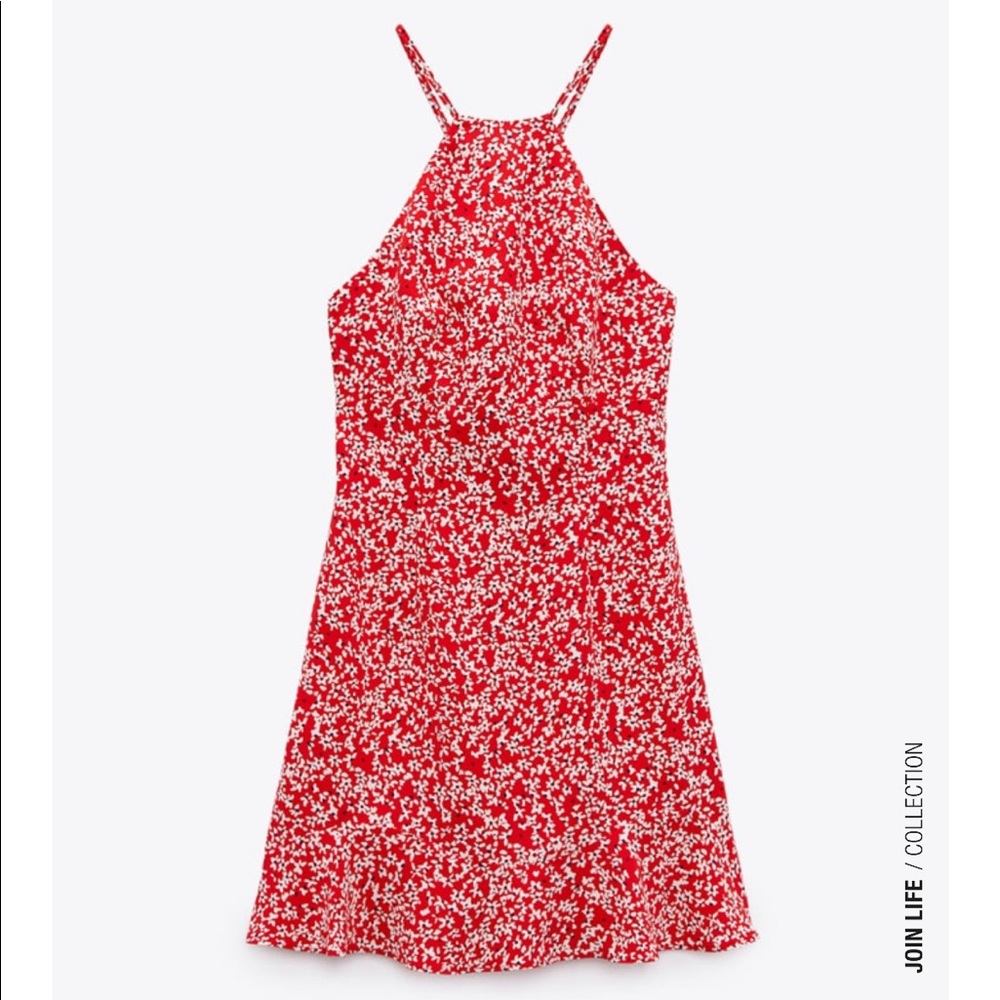Zara - red floral dress